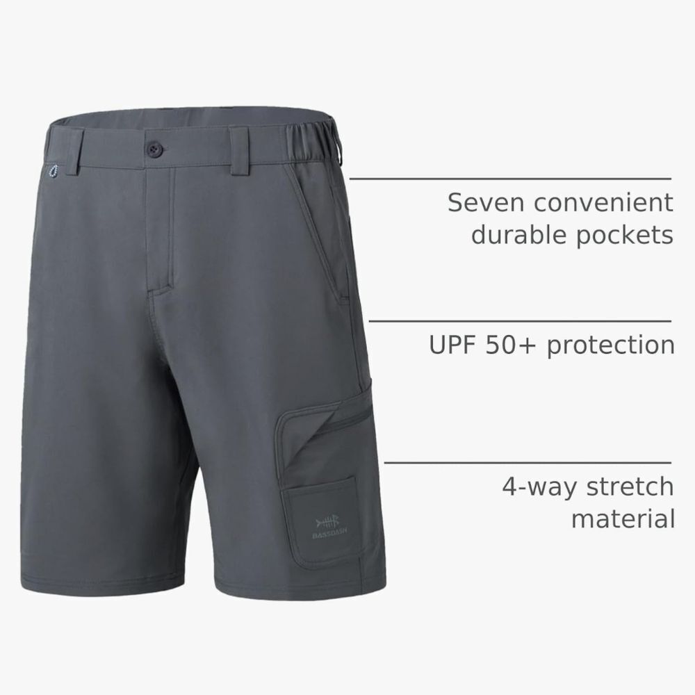 Men's Gray Cargo Shorts - Picture 7 of 7